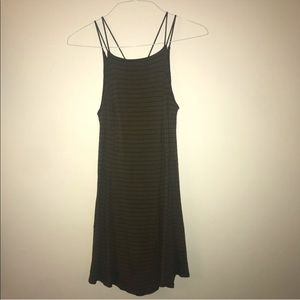 LUSH XS STRIPED FLOWY STRAPPY MINI DRESS